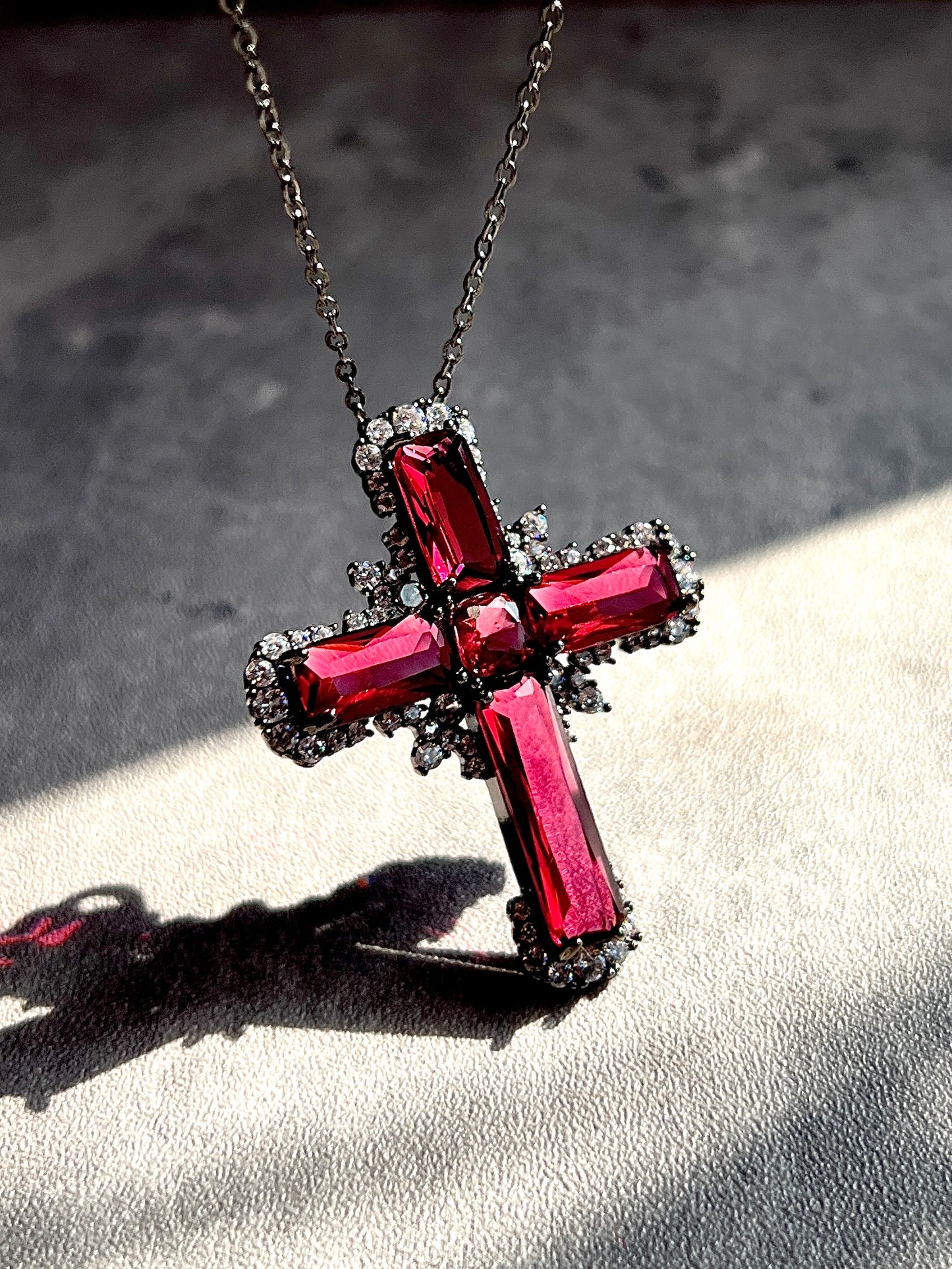 Blood Cross Ruby Necklace