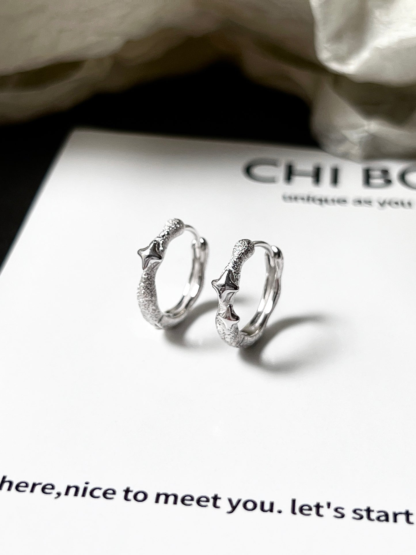 Starry Sky Sterling Silver Earrings
