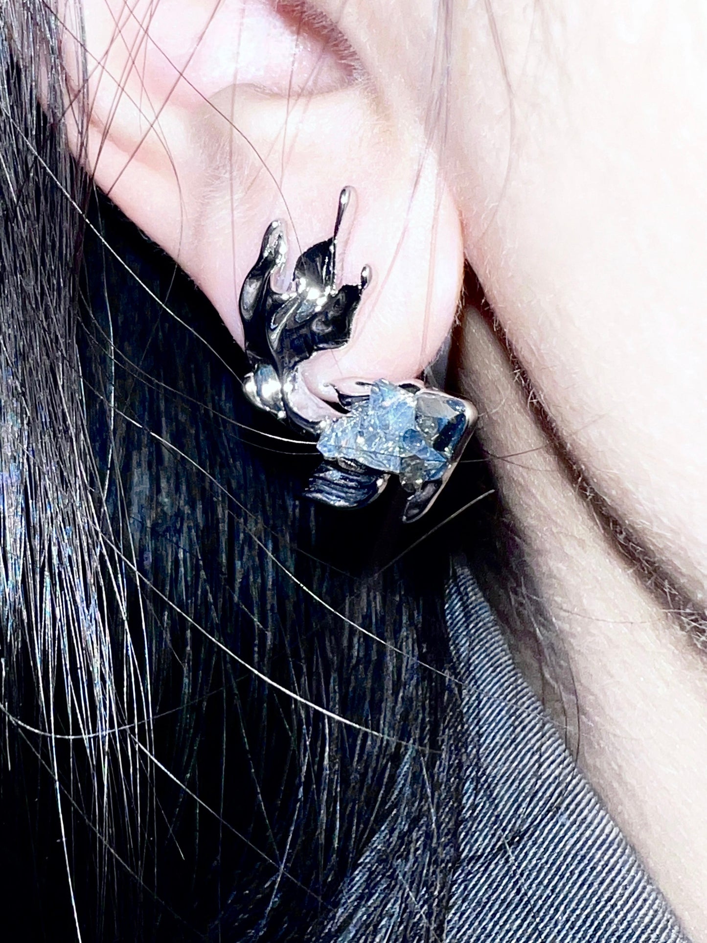 Platinum Plated Blue Fish Jewelry Set