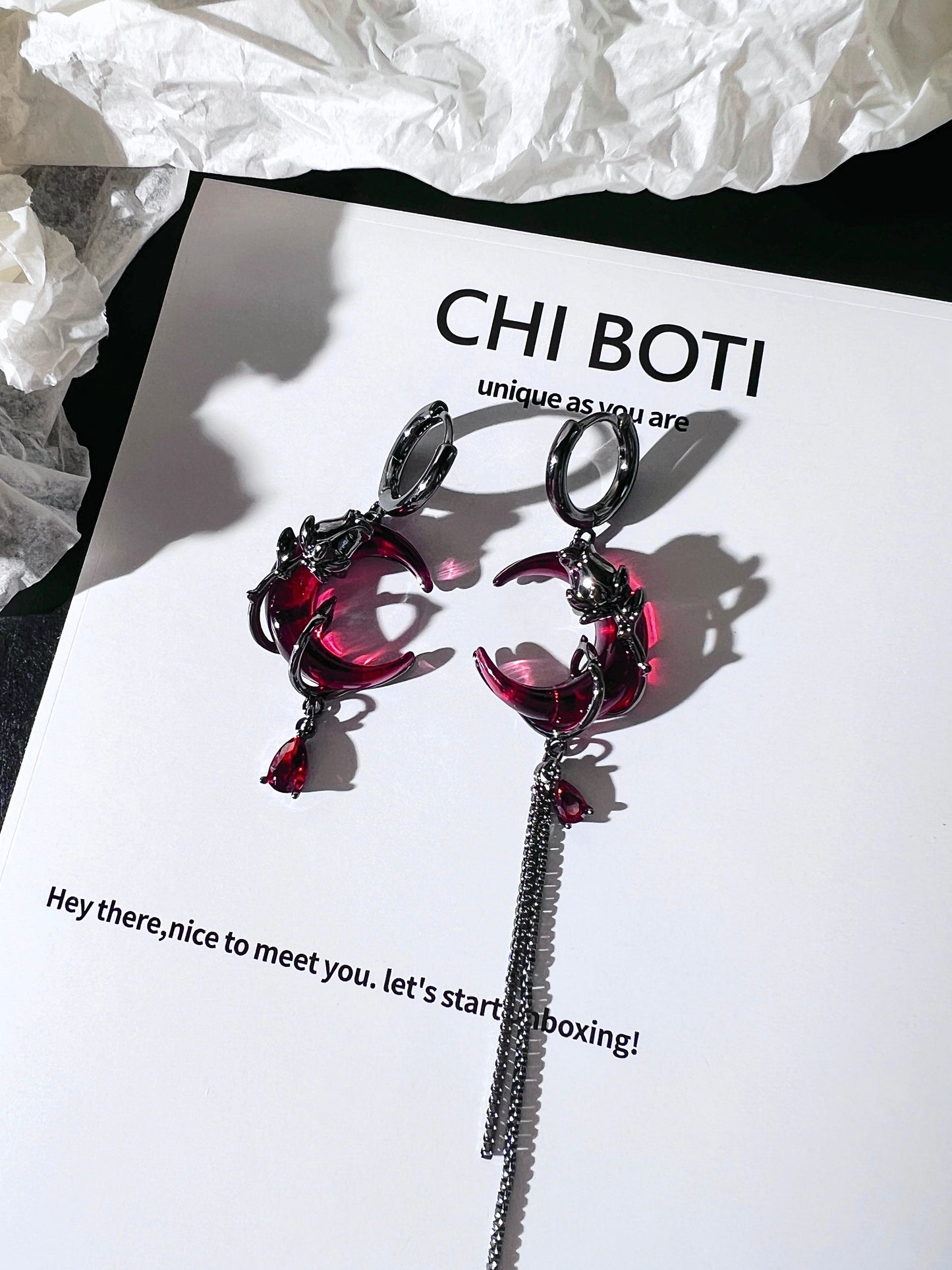 Blood Moon Rose Jewelry Set