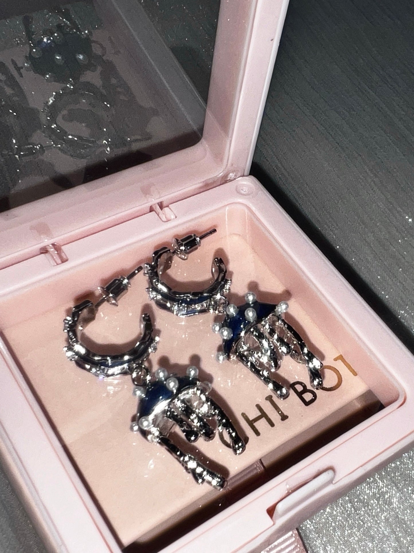Platinum Plated Jellyfish Earrings