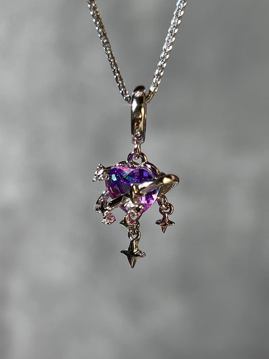 Sterling Silver Galaxy Gradient Zircon Necklace