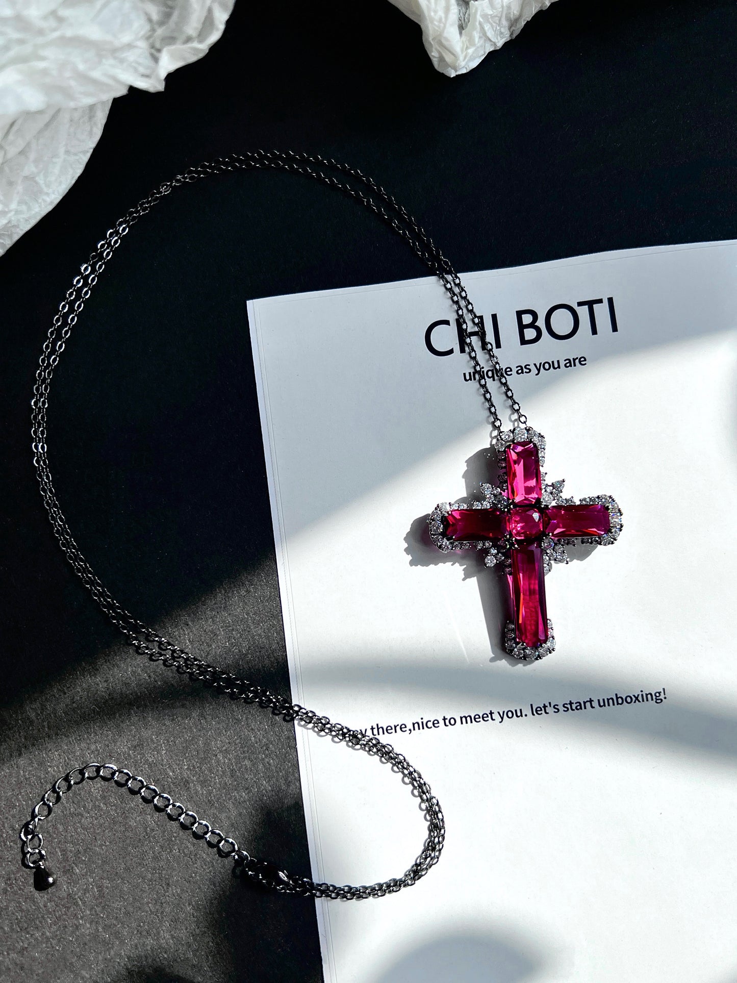 Blood Cross Ruby Necklace