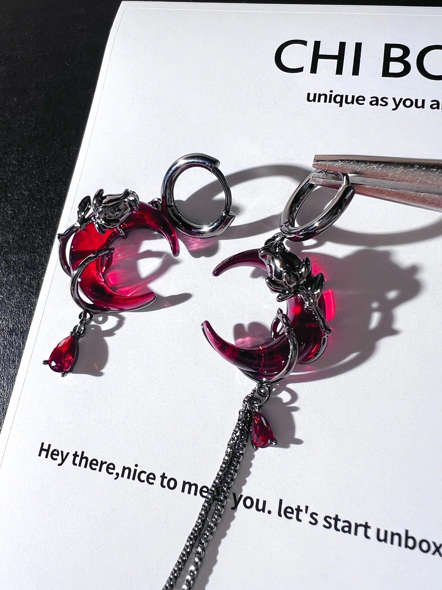 Blood Moon Rose Jewelry Set