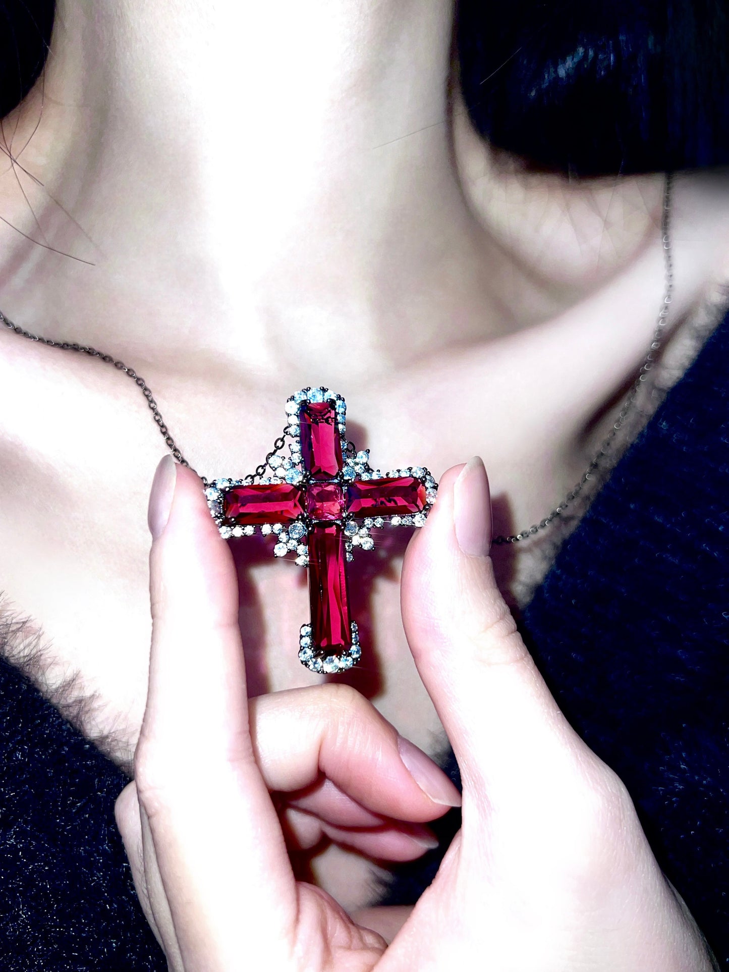 Blood Cross Ruby Necklace