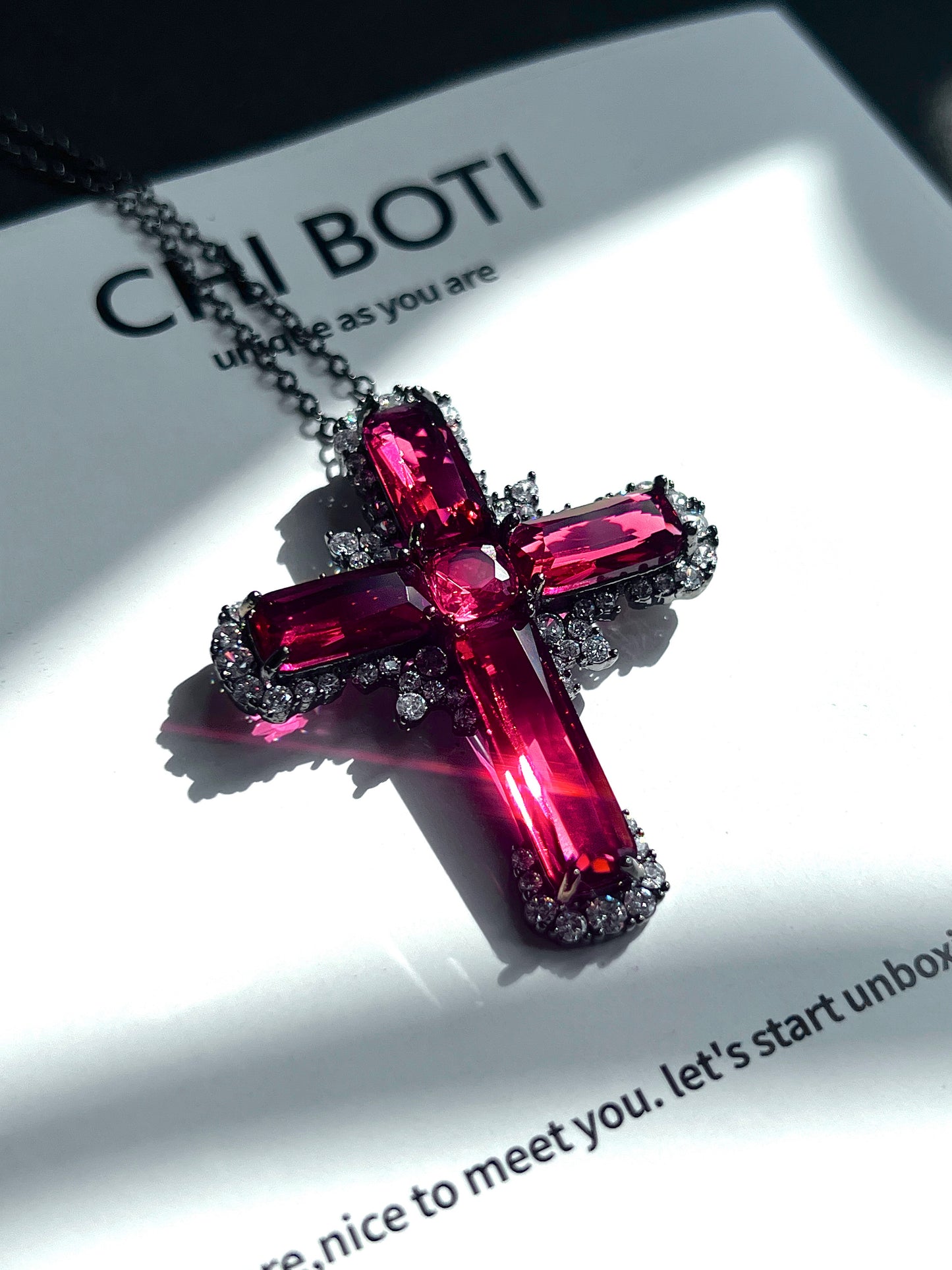 Blood Cross Ruby Necklace