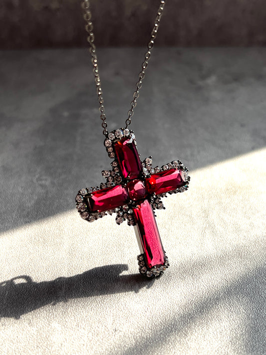 Blood Cross Ruby Necklace