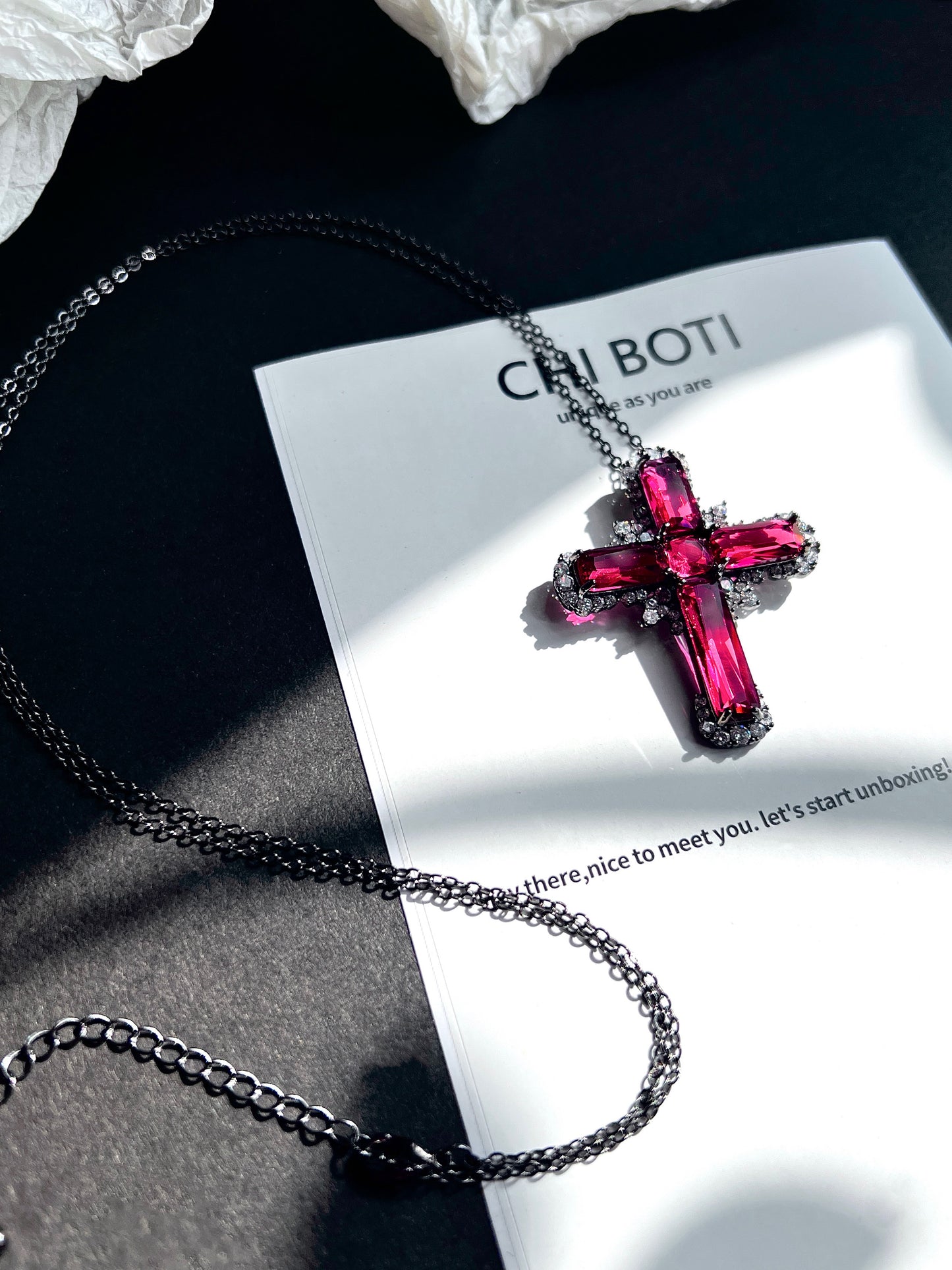 Blood Cross Ruby Necklace