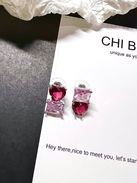 Sakura Gem Ruby Earrings