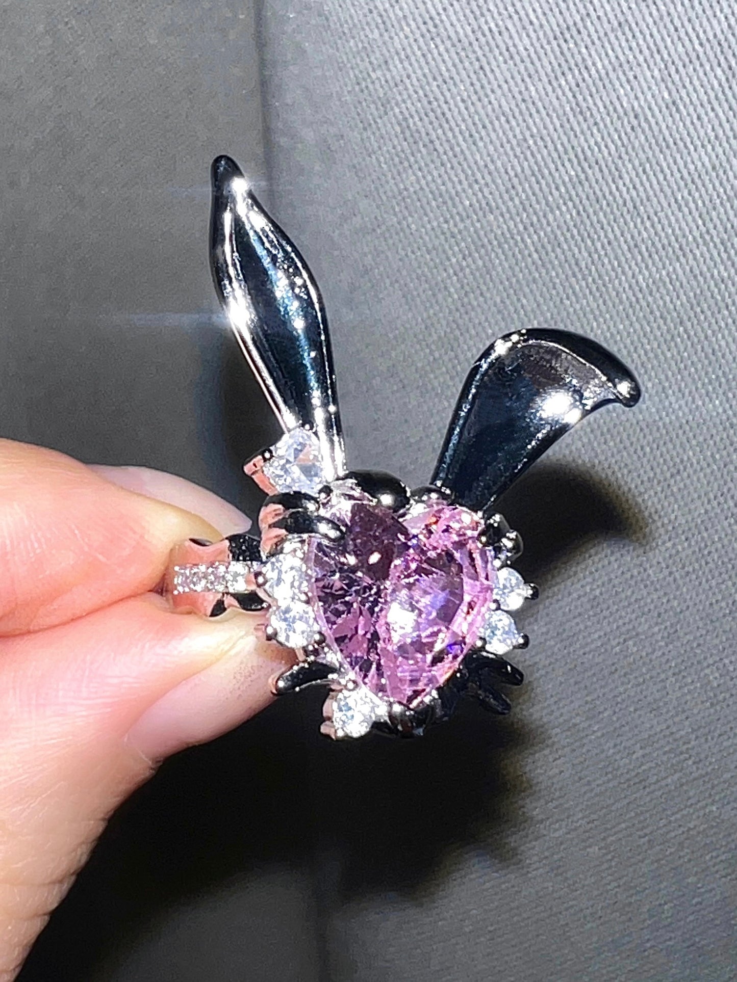 Pink Rabbit Zircon Ring