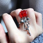 Platinum Plated Rose Garden Ring