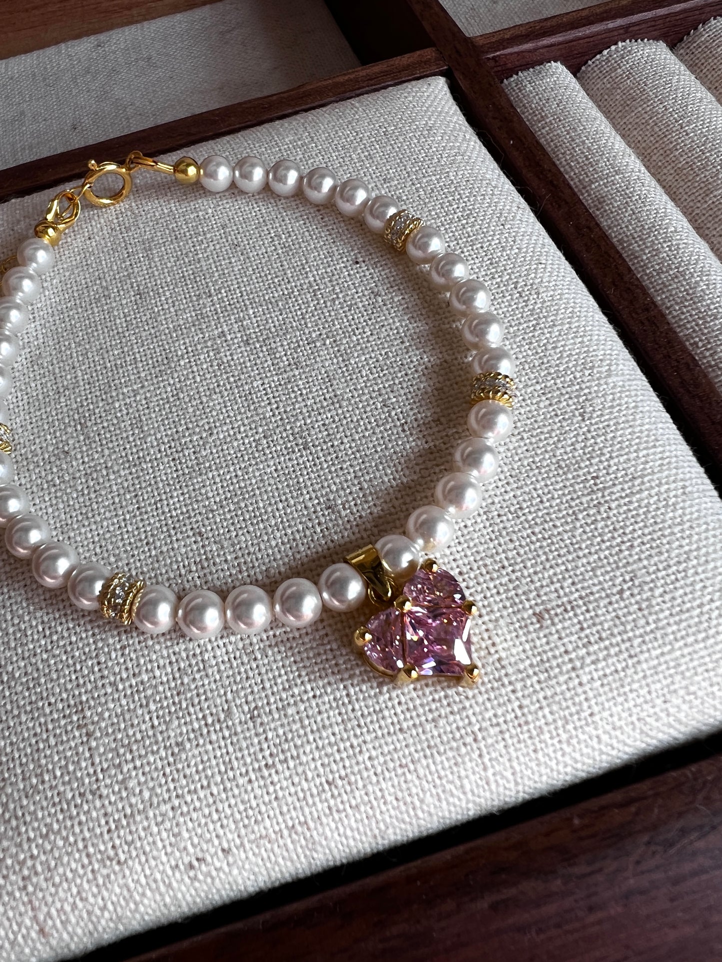 Sterling Silver Drop Swarovski Crystal Pearl Bracelet Set