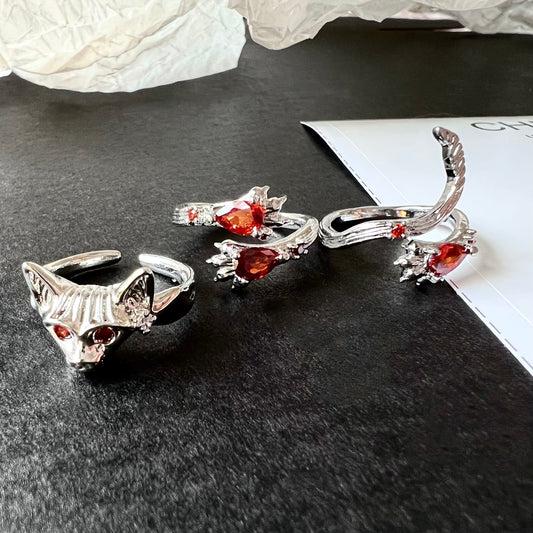 Fox Ruby Ring Set