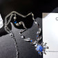 Platinum Plated Blue Shell Twist Necklace