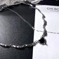 Black Zircon Heart Twist Necklace