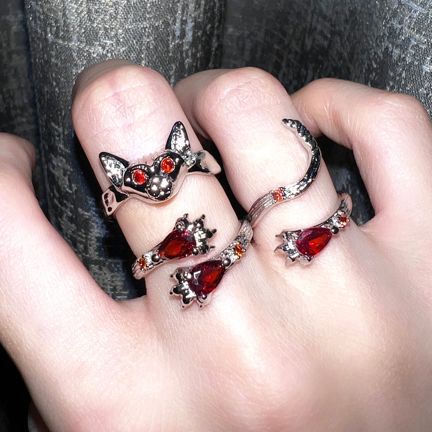 Fox Ruby Ring Set