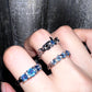 Galaxy Blue Cubic Zirconia Ring Set