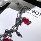 Platinum Plated Rose Garden Necklace