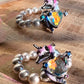 Sterling Silver Unicorn Swarovski Crystal Pearl Ring