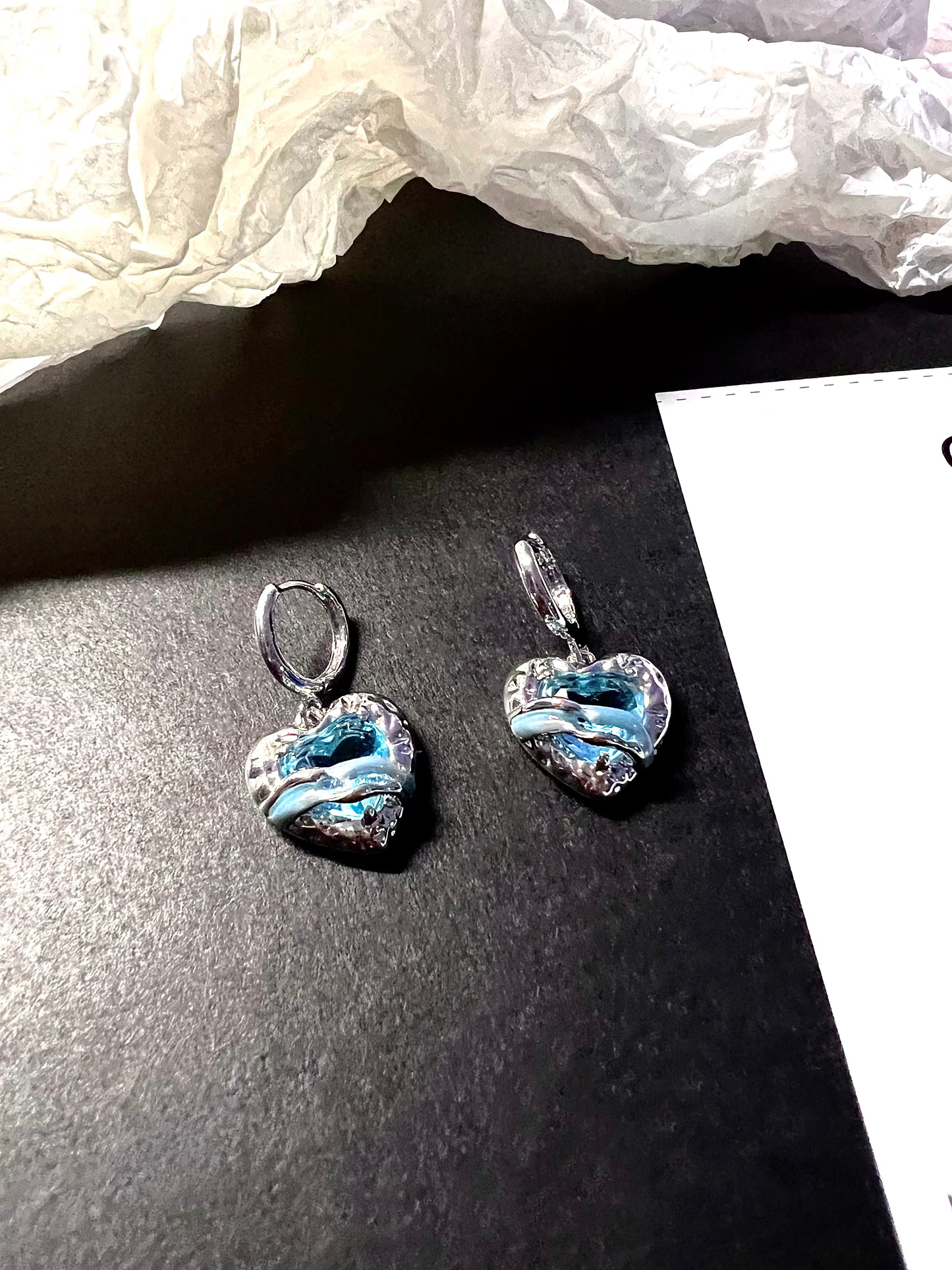 Melting Heart Baby Blue Cubic Zirconia Jewelry Set