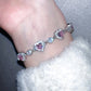 Princess Pink Heart Zircon Bracelet