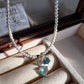 Blue Heart Gems Swarovski Crystal Pearl Necklace