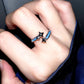 Blue Enamel Plated Stars Ring