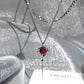 Aesthetic Melting Rose Drop Ruby Necklace