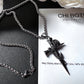 Gothic Rose Cross Keel Necklace