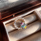 Sterling Silver Unicorn Swarovski Crystal Pearl Ring