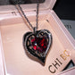 Gothic Heart Zirconia Necklace Set