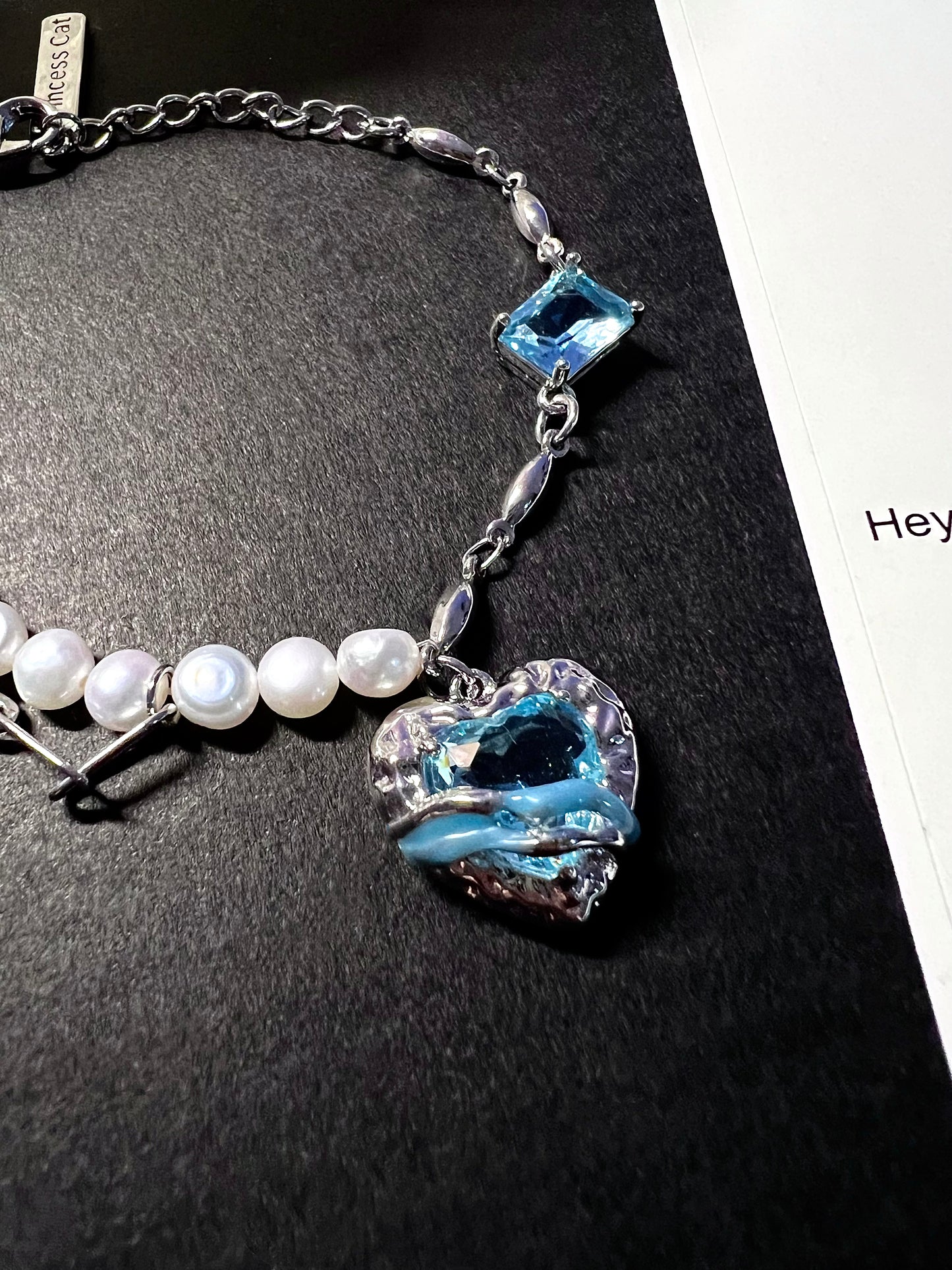 Melting Heart Baby Blue Cubic Zirconia Jewelry Set