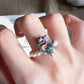 Sterling Silver Unicorn Swarovski Crystal Pearl Ring