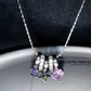 Galaxy Heart Colorful Zirconia Necklace