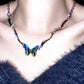 Aurora Butterfly Zircon Twist Necklace