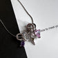 Galaxy Heart Colorful Zirconia Necklace