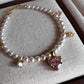 Sterling Silver Drop Swarovski Crystal Pearl Bracelet Set