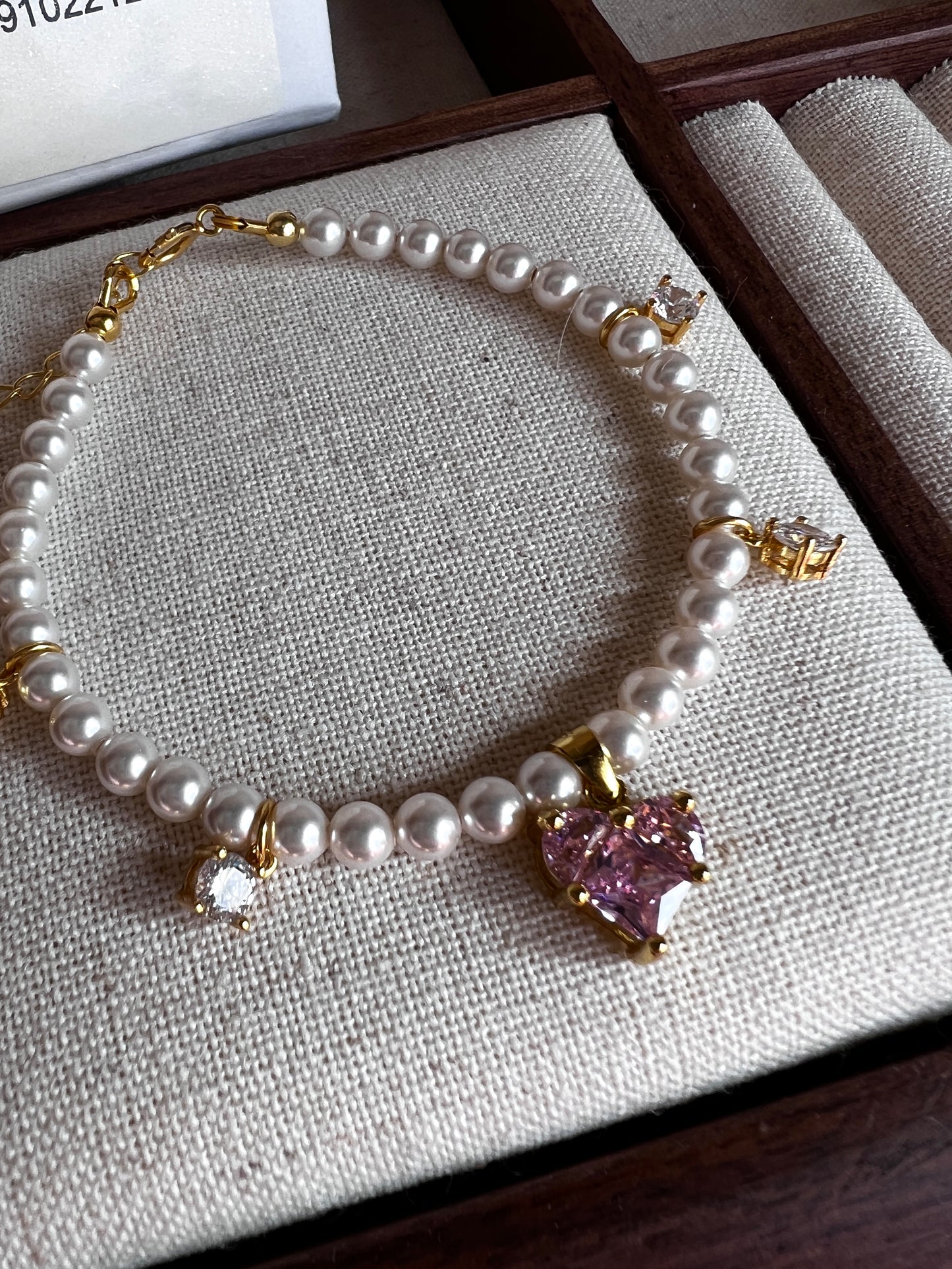 Sterling Silver Drop Swarovski Crystal Pearl Bracelet Set