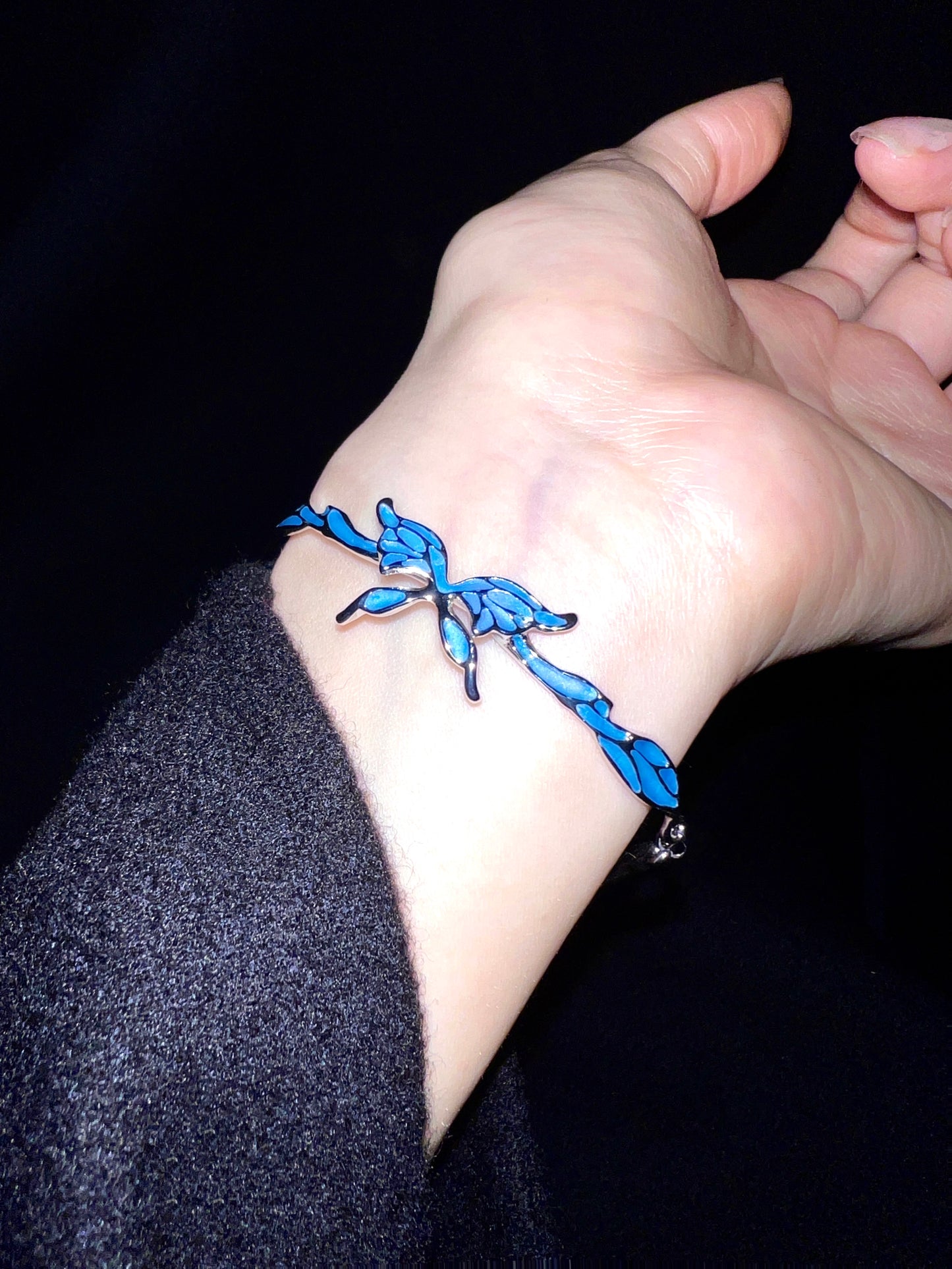 Melting Butterfly Enamel Bracelet