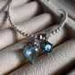 Blue Heart Gems Swarovski Crystal Pearl Necklace