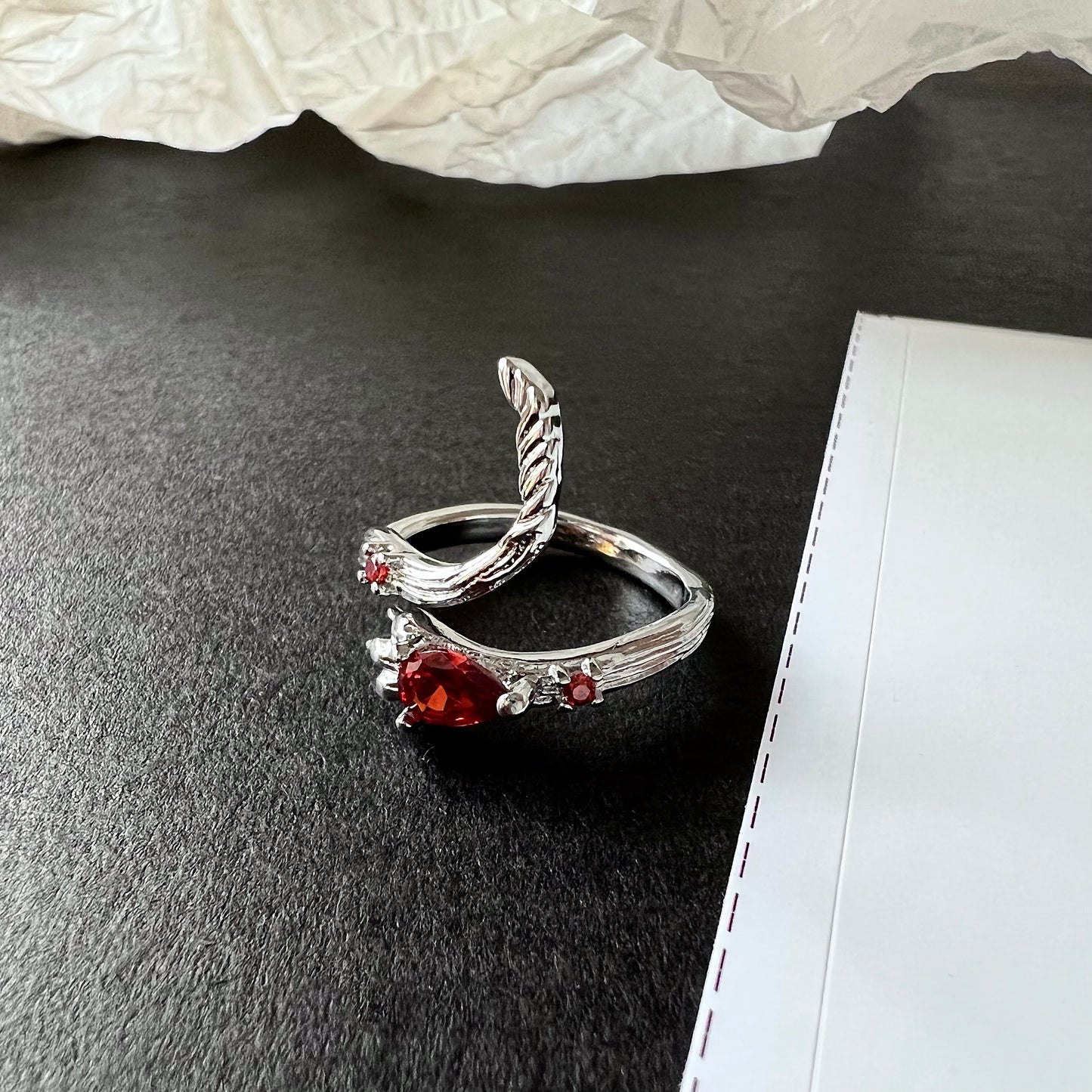 Fox Ruby Ring Set