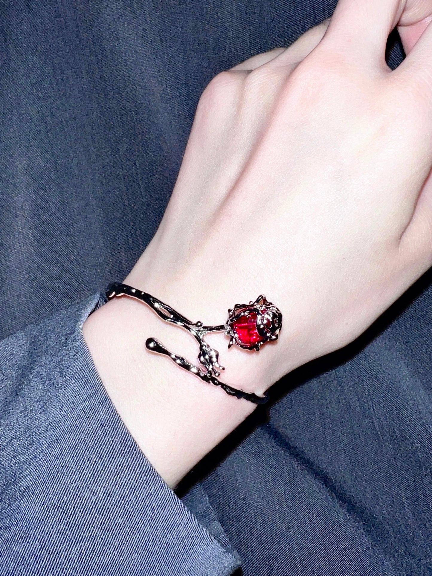 Melting Rose Ruby Bracelet