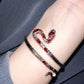 Red Enamel Plated Snake Bracelet