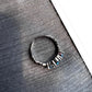 Platinum Plated Galaxy Blue Zircon Ring Set