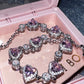 Princess Pink Heart Zircon Bracelet