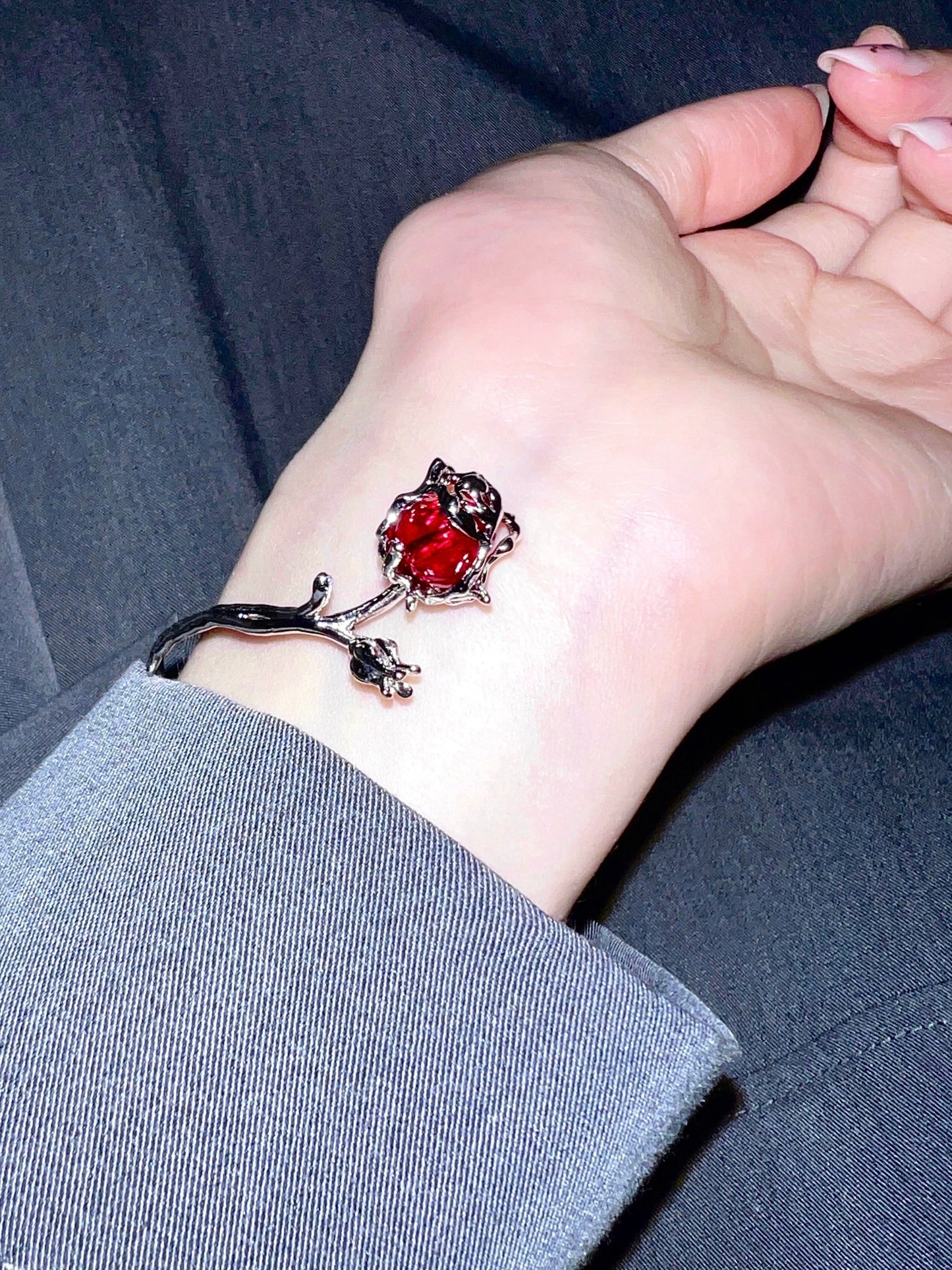 Melting Rose Ruby Bracelet