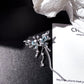 Platinum Plated Blue Gem Butterfly Jewel Set