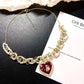 Vintage Pearl Weave Heart Necklace