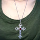 Dark Blossom Cross Necklace