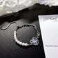 Brambles Heart Blue Gem Pearl Bracelet